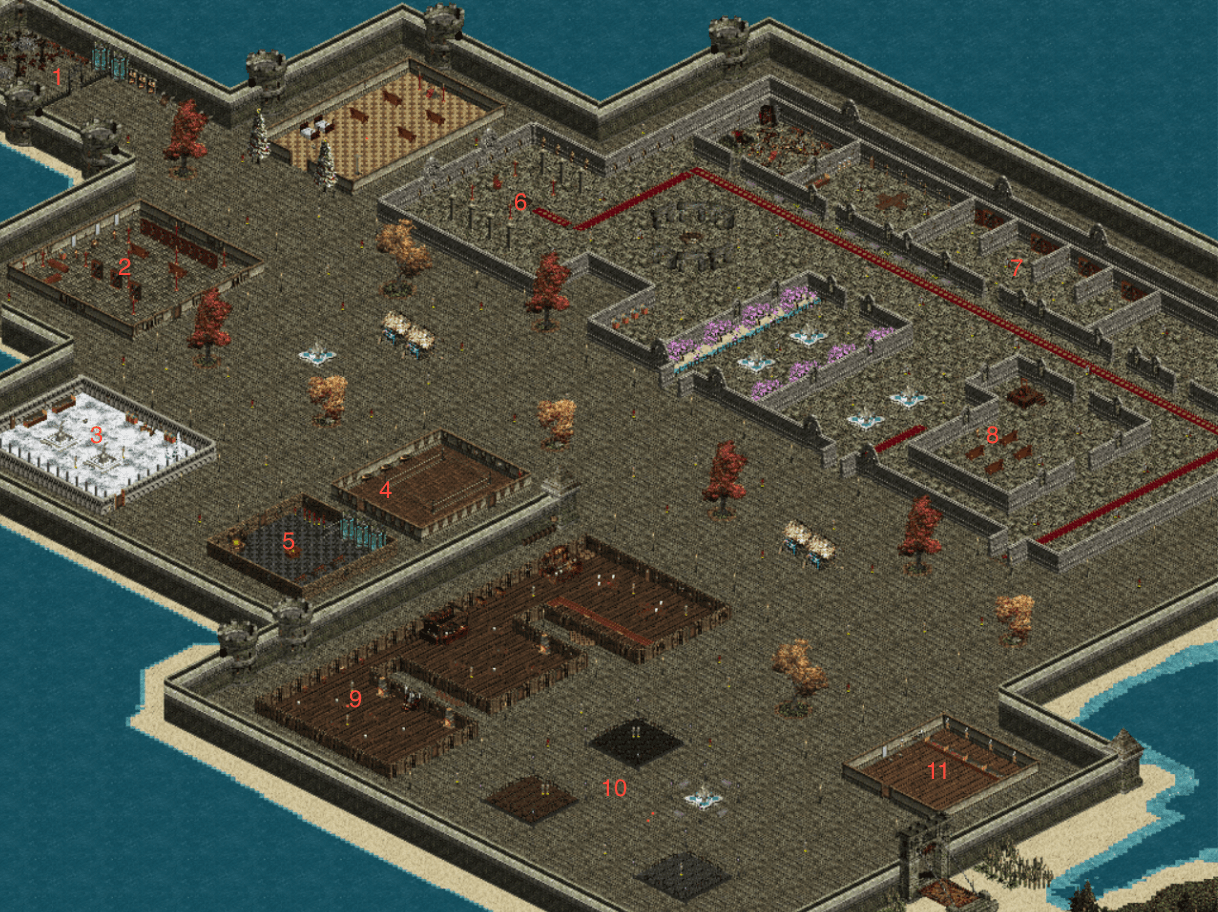 1 portail château du grand pope |
2 grand érudit / gunther / copernic |
3 Thorvald |
4 PNJ reskin ailes |
5 Alchimiste |
6 Roi midas |
7 Mickey goldmill |
8 PNJ reroll |
9 Marin / nécromancien / vendeuse |
10 chasseur de dragon |
11 PNJ vendeurs d'armure